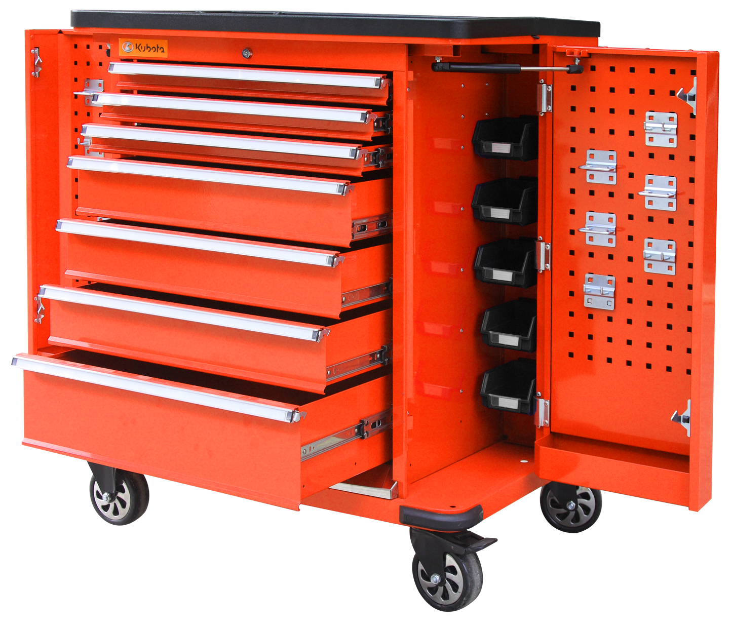 12098- Kubota Toolchest with Power Bar / Coffre à outils Kubota avec Barre D'alimentation