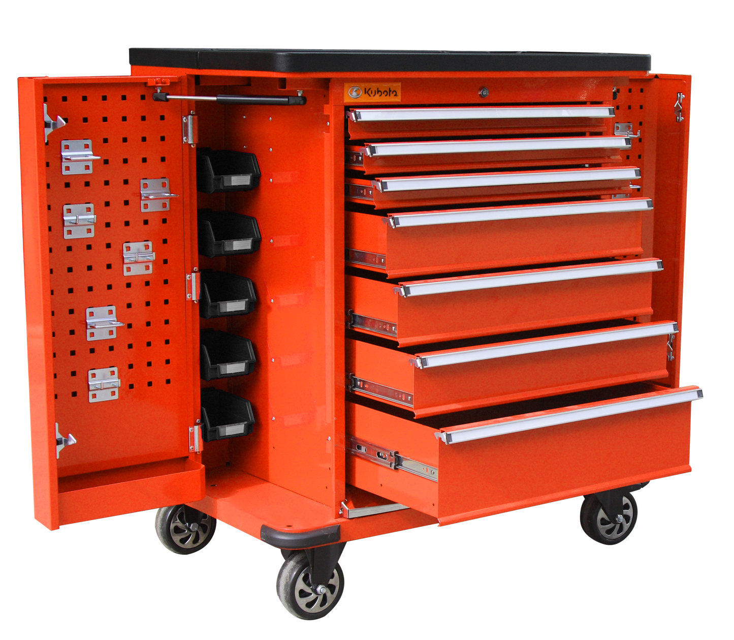 12098- Kubota Toolchest with Power Bar / Coffre à outils Kubota avec Barre D'alimentation