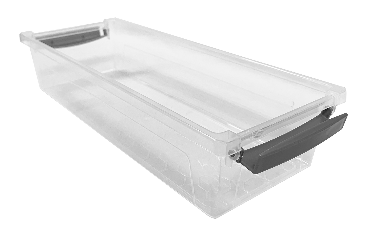 22146 - Modern Homes Small Clear Storage Box with Grey Handles