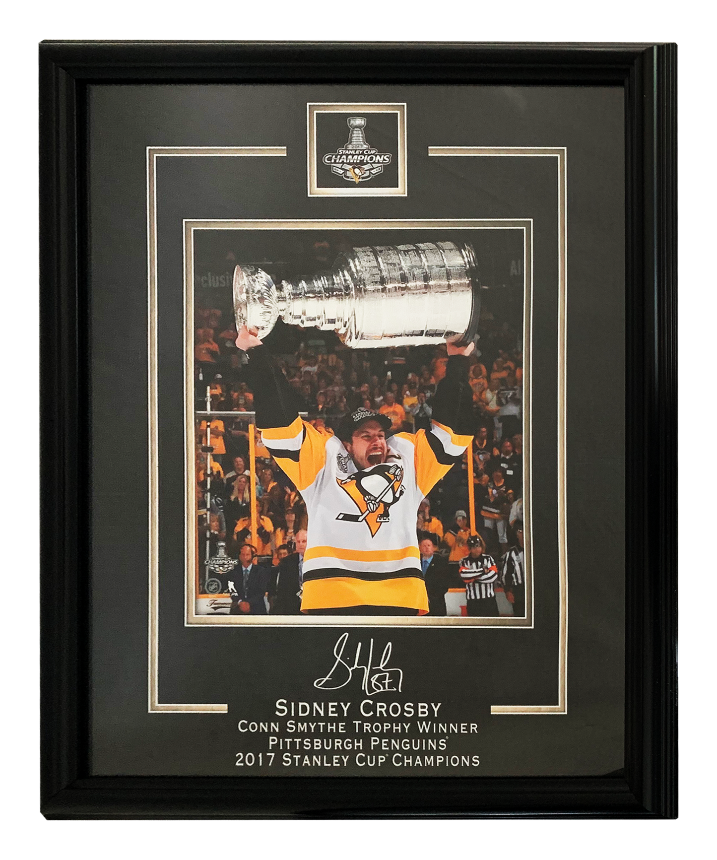 72-529- Sidney Crosby 16x20 Replica Signature Frame 2017 Stanley Cup