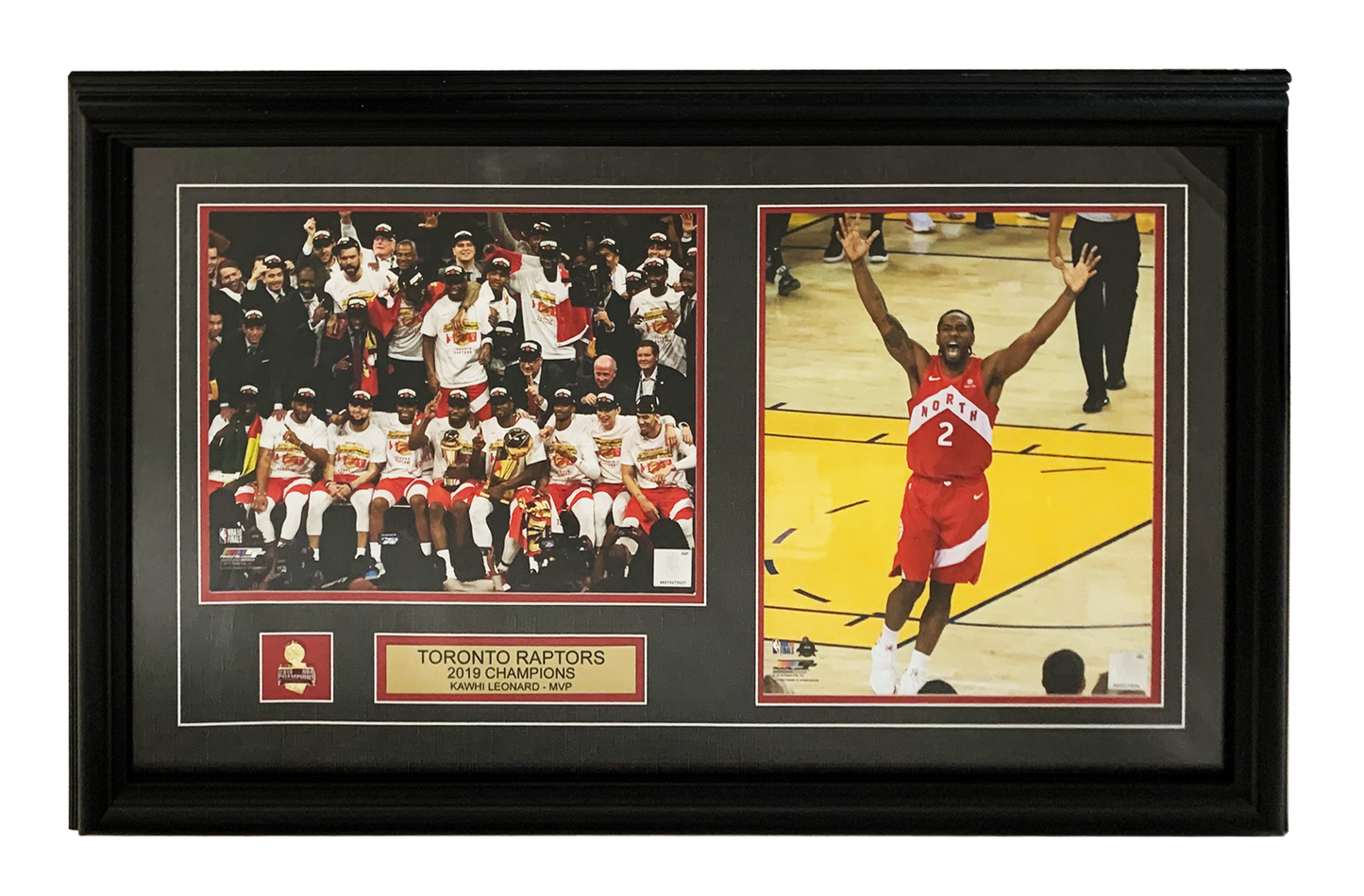 68-306- Toronto Raptors Double 8x10 Framed 2019 Champions