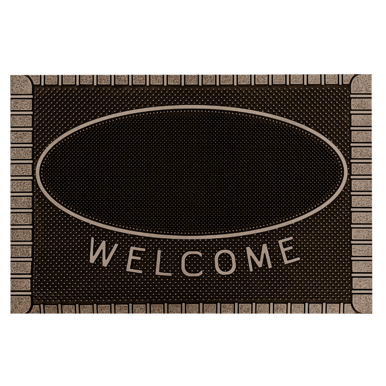 99704- Floor Choice 15”x23” Friendly Welcome Brown Mat