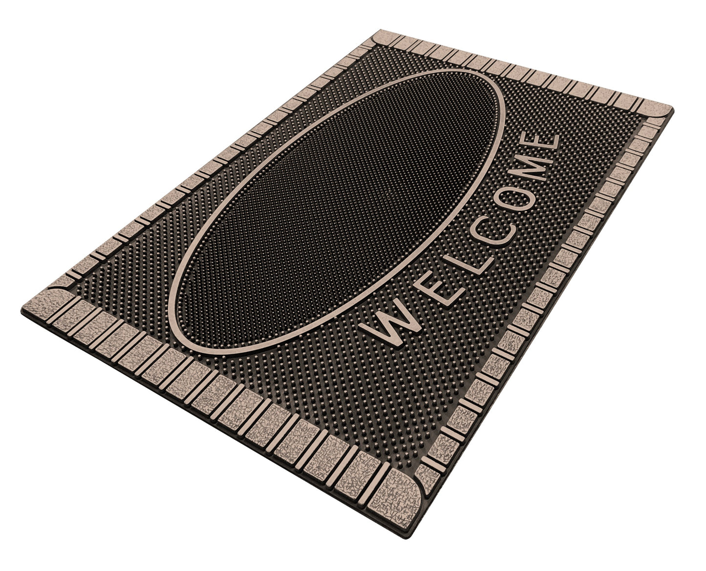 99704- Floor Choice 15”x23” Friendly Welcome Brown Mat