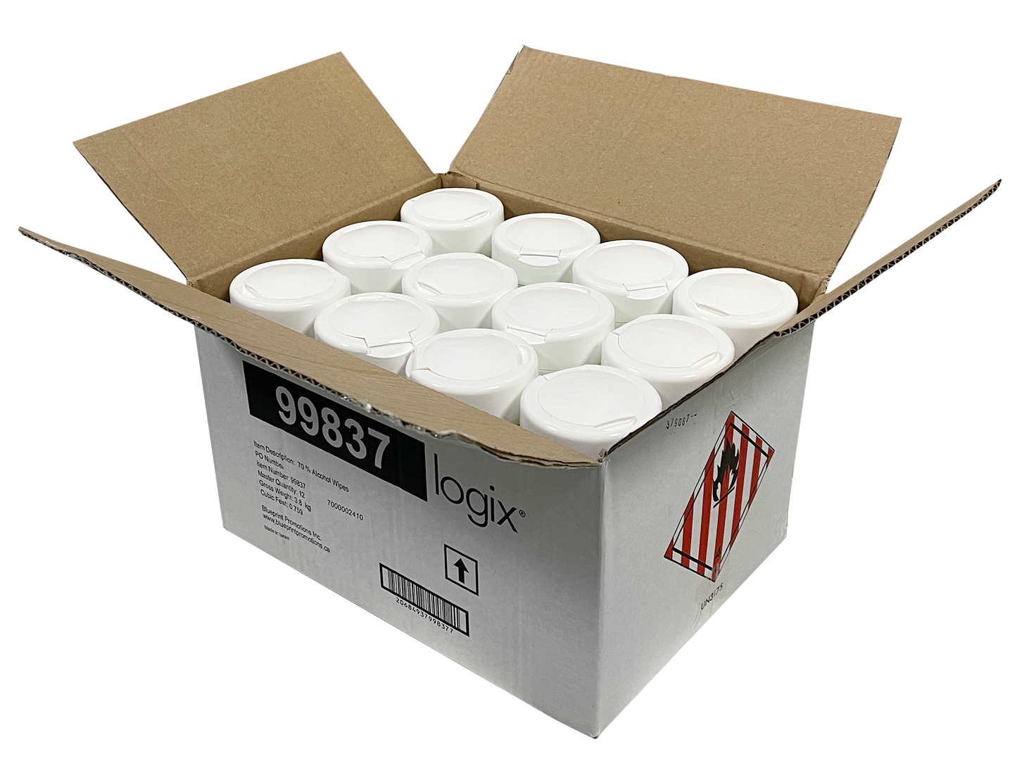 99837B - 12 Pack Logix Disinfectant Wipes