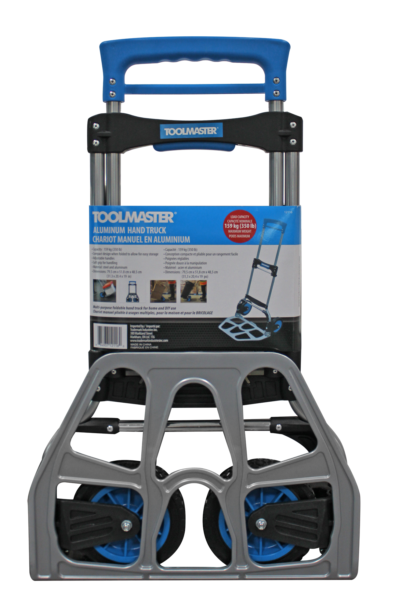 12116 - Aluminum Hand Truck/Chariot Manuel en Aluminium - Lots of 1/Caisse de 1