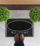 99703- Floor Choice 15”x23”  Friendly Welcome Silver Mat