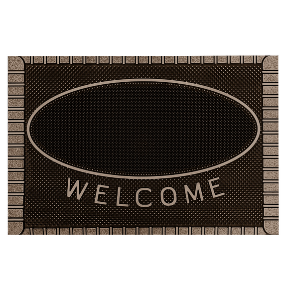 99704- Floor Choice 15”x23”  Friendly Welcome Brown Mat